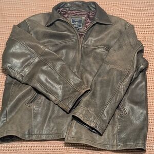 Boston Outfitters Men's Vintage 3XLT Brown Leather 3/4 Trench